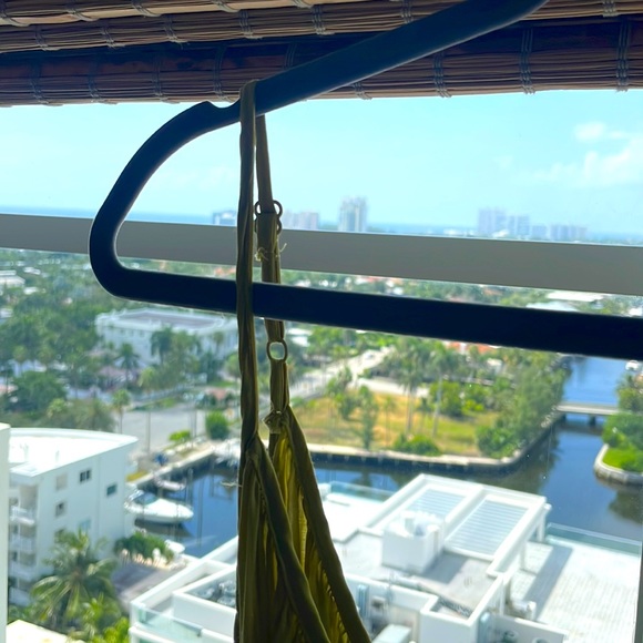 Mustard Seed One Shoulder Chartreuse Dress Small - Picture 6 of 10